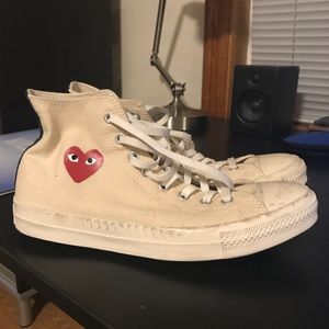 Comme Des Garçons Play high top converse sz.10